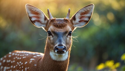 Intimate view of a deer in nature