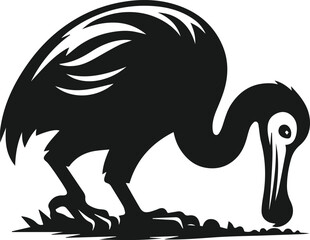 Dodo bird vector drawing animal silhouette © MostAklima