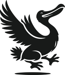 Dodo bird vector drawing animal silhouette © MostAklima