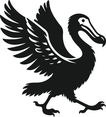 Dodo bird vector drawing animal silhouette © MostAklima