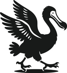 Dodo bird vector drawing animal silhouette