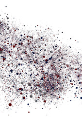 Abstract Red Blue Grey Dots Scatter Background