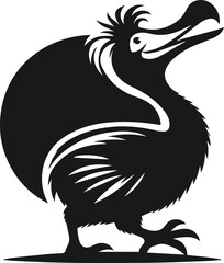 Dodo bird vector drawing animal silhouette © MostAklima