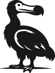 Dodo bird vector drawing animal silhouette © MostAklima