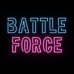 Vector text illustration for Battle Force.