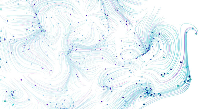 Abstract background with swirling lines and dots. Perfect for tech, design, or science themes.
