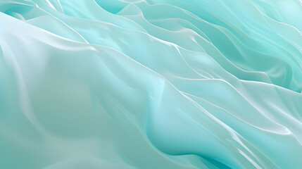 Fototapeta premium Abstract light turquoise waves flowing gently across the frame creating a serene and calming effect