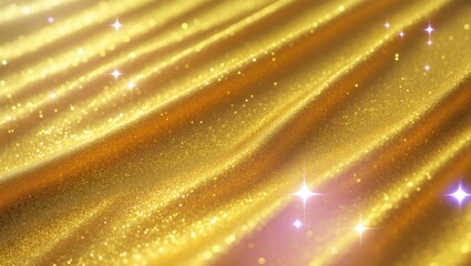 Obraz premium Golden yellow glitter texture abstract backdrop featuring space. Sparkling starry effect.