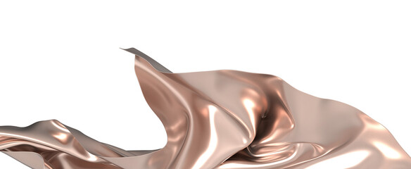 Rose Gold Fabric Flowing Abstract