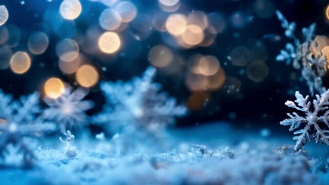 Falling snow flacks