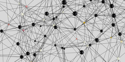 Obraz premium Abstract image depicting a complex network, ideal for technology, AI, or connection themes.