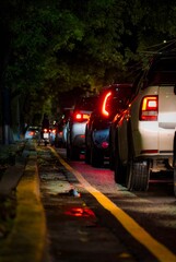night traffic in the city