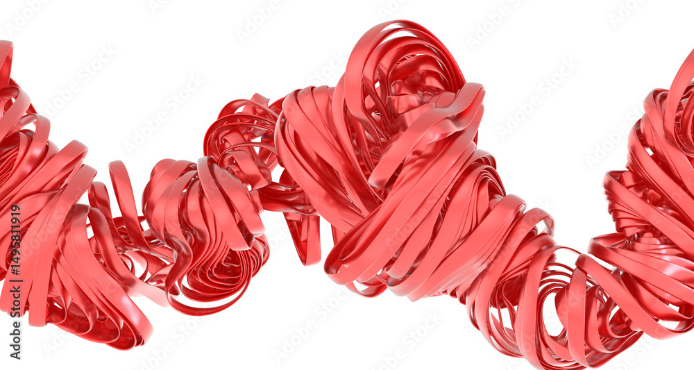 Aufkleber abstract red swirls background