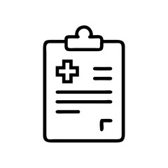 Medical clipboard with blank patient information form for healthcare  