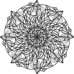Intricate Mandala Coloring Page for Adults and Teens