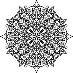 Butterfly Mandala Coloring Page for Relaxation and Mindfulness