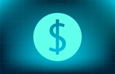 Vector icon on a blue background with a gradient