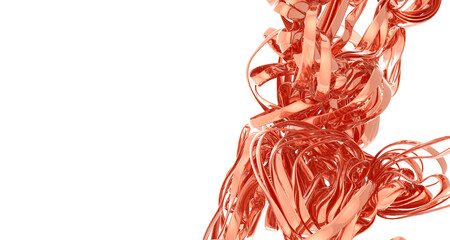 High-resolution image of abstract copper metal swirls. Perfect for modern designs.