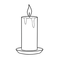 Candle vector art on white background. Adobe Illustrator Artwork