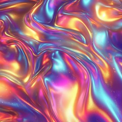 Fototapeta premium Holographic Iridescent Foil Background with Shimmering Rainbow Colors