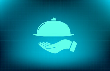 Vector icon on a blue background with a gradient