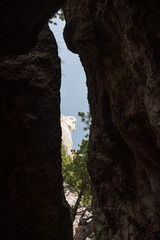 President George Washington sculpture at Mount Rushmore National Monument, South Dakota