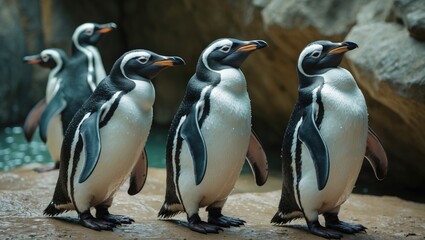 Fototapeta premium At the Zoo: Penguins