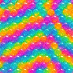 Obraz premium Bubble wrap texture with bright candy colors and surreal lighting