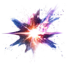 A Glowing Plasma Core Arrow with Gamma Ray Bursts Isolated on Transparent Background