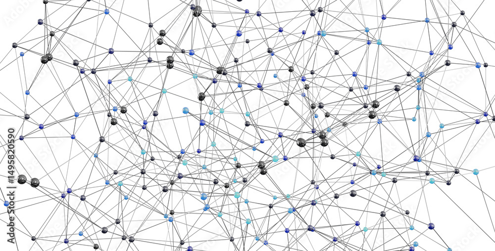 Aufkleber Abstract image depicting a complex network, ideal for technology, data science, and connection themes.