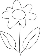 hand drawn flower