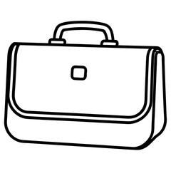 Bag line art black icon on white background.