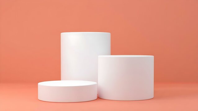 Isolated white plastic cosmetic containers include a cream jar and a cream tube for beauty care and moisturizer