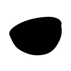 Abstract solid dark shape on a white background creates a modern design