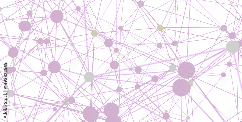Poster Stock photo of a complex network visualization. Ideal for technology, AI, and connection concepts.
