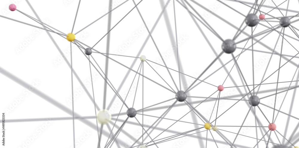 Poster Modern network visualization.  Ideal for tech, data, and connection concepts.