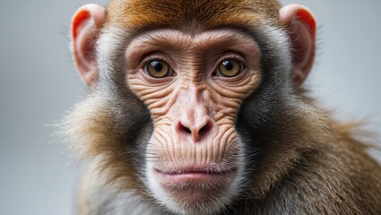 African Barbary monkey in detail