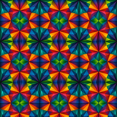 seamless pattern with colorful geometric shapes