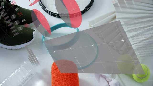 On start bars animating over shoe, showing metrics, ovals shifting, grid sliding, overlays receding