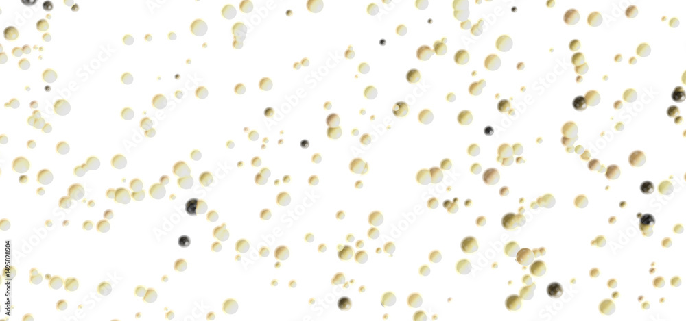 Aufkleber Modern abstract background with yellow and gray spheres floating on white. Ideal for presentations or websites.