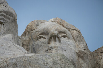 Obraz premium President Thomas Jefferson sculpture at Mount Rushmore National Monument, South Dakota