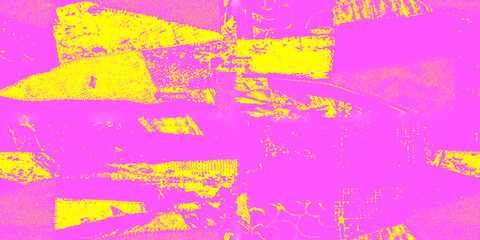 Pink and yellow tileable abstract design texture overlay for creative backgrounds with vibrant color splashes, artistic strokes, modern art feel, and colorful noise effect for digital and print projec
