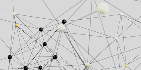 Abstract image of interconnected nodes.  Ideal for technology, network, and connection concepts.