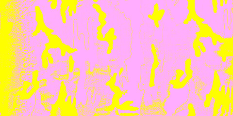 Pink and yellow tileable abstract design texture overlay for creative backgrounds with vibrant color splashes, artistic strokes, modern art feel, and colorful noise effect for digital and print projec