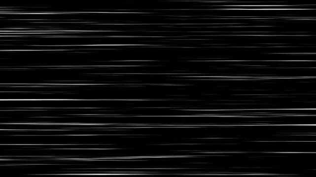 4K speed lines animation set against a black background