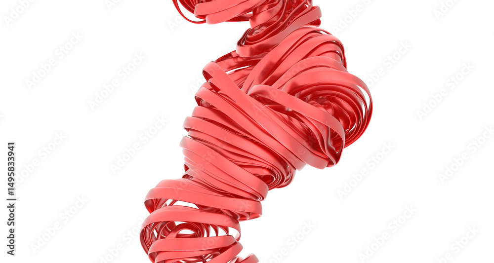 Leinwandbilder high-resolution image of a red abstract spiral, perfect for design projects needing a modern, artist