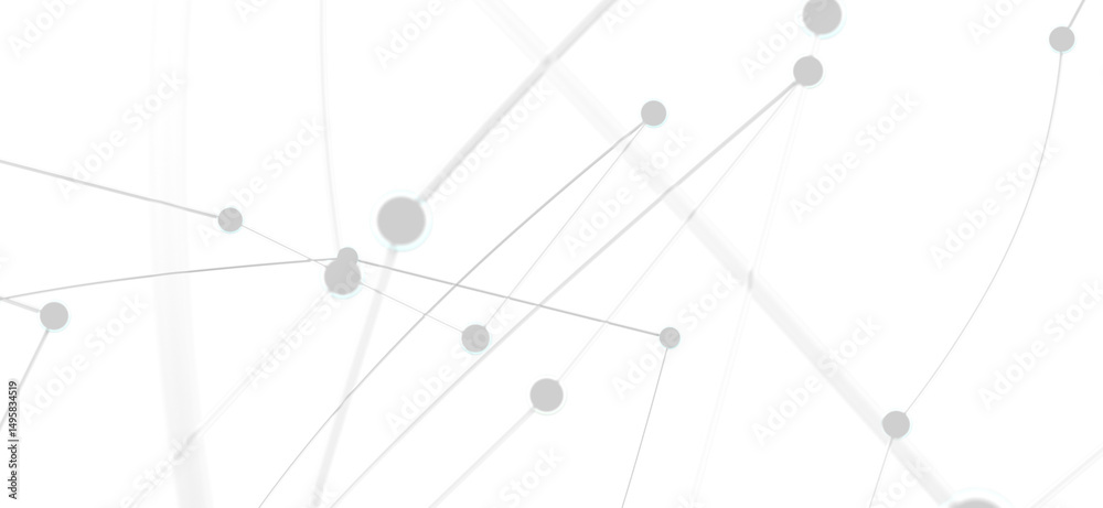 Aufkleber white background, grey nodes & lines. perfect for tech, network, or connection concepts.