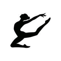 Fototapeta premium gymnast, gymnast silhouette, tumbling silhouette, gymnastics tumbling silhouette, gymnast athletics silhouette, olympic games