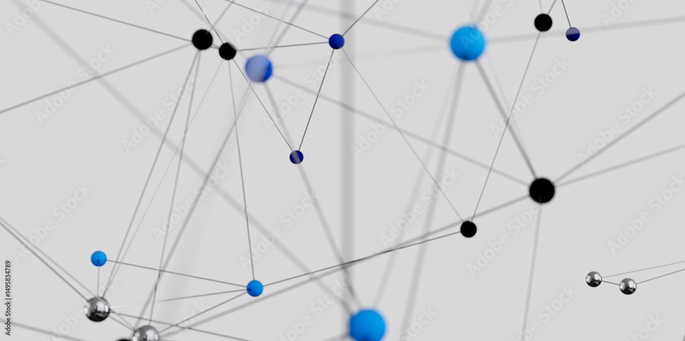 Poster modern network connection concept. ideal for technology, business, and global communication.