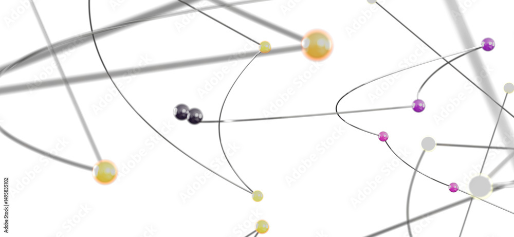 Poster Modern abstract image of a network connection. Ideal for technology, communication, and connection concepts.